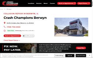 Crash Champions Collision Repair Berwyn website