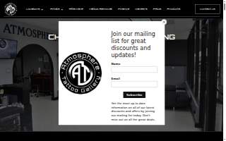 Atmosphere Tattoo Gallery - Roselle website