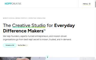 Hopp Creative website