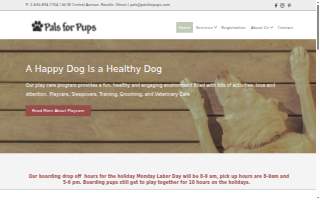 Pals for Pups of Bloomingdale website
