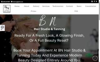 BN Hair Studio & Tanning website