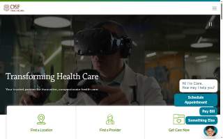 OSF OnCall Urgent Care website