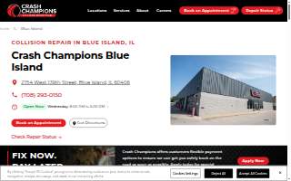 Crash Champions Collision Repair Blue Island website