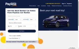 Payless Car Sales of Hanahan website