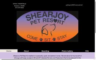 Shearjoy Pet Resort and Spa website