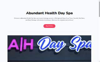 Abundant Health Day Spa website