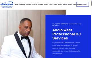 Audio West Professional DjJ and Photo-Booth Services website