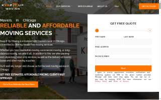Keep It Up Moving of Bolingbrook website