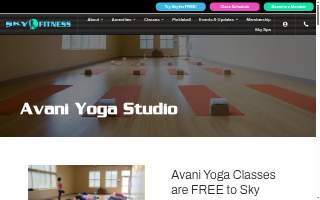 Avani Yoga Studio website