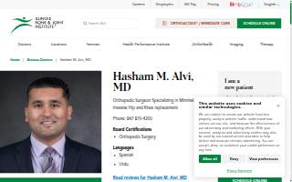Hasham Alvi, MD website