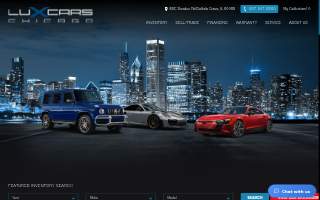 Lux Cars Chicago website