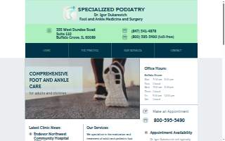 Specialized Podiatry - Buffalo Grove website