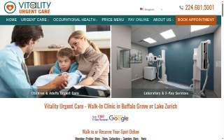 Vitality Urgent Care of Buffalo Grove website