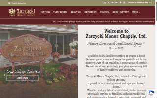 Zarzycki Manor Chapels, Ltd. website