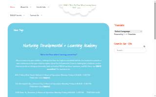 Nurturing Development & Learning website