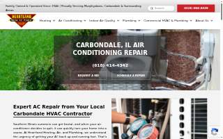 Heartland Heating, Air Conditioning & Plumbing website