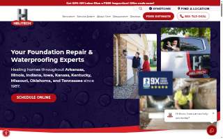 Helitech Waterproofing & Foundation Repair of Bloomington website
