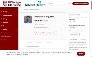Ashwani Garg, MD website