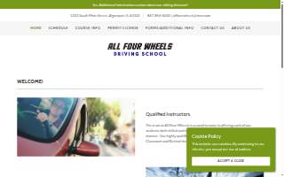 All Four Wheels Driving School of Carpentersville website