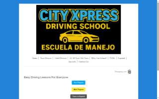 City Xpress Driving School website