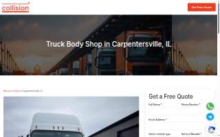 Collision Truck Center website