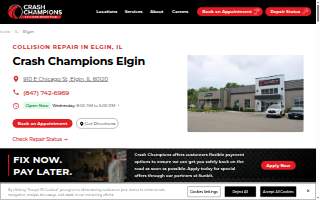 Crash Champions Collision Repair East Dundee website