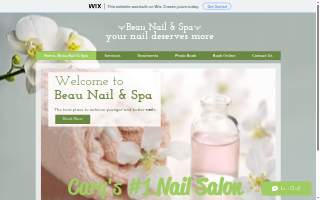 Beau Nail & Spa website