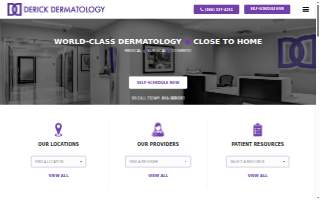 Derick Dermatology - Geneva of Cary website