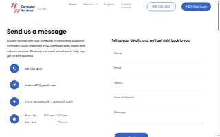 H & H Computer Services website
