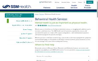 SSM Health Behavioral Health (Angela Center) website
