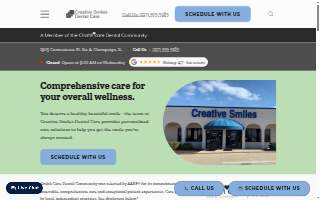 Creative Smiles Dental Care website