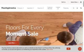 Flooring America Champaign website