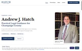 Hatch Law Firm, P.C. of Champaign website