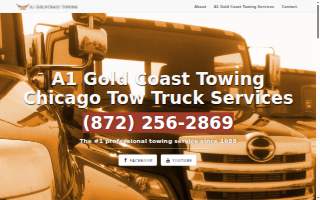 A1 Gold Coast Towing Chicago Tow Truck Services website