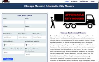 Affordable City Movers Chicago website
