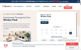 Bond Vet - Wicker Park website