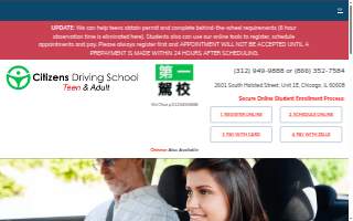 Citizens Driving School website