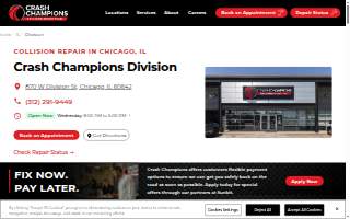 Crash Champions Collision Repair Division website