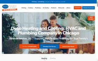 Deljo Heating, Cooling & Plumbing website