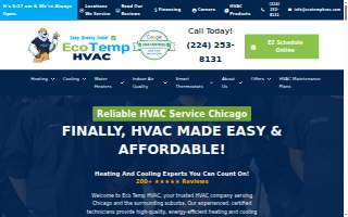 Eco Temp HVAC website