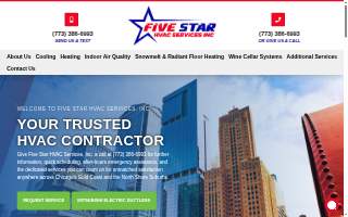 Five Star HVAC Services, Inc. website