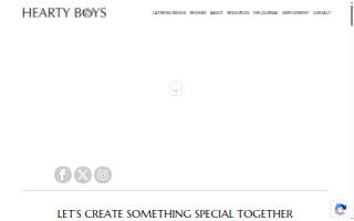 Hearty Boys website