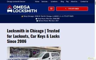 Omega Locksmith of Chicago Heights website