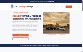 HL Towing Chicago website