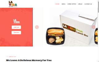 La Vida Catering website