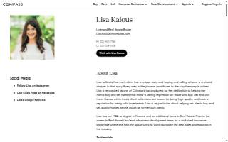 Lisa Kalous - Compass Chicago Real Estate (Lincoln Park Office) website