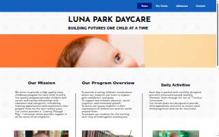 Luna Park Daycare website