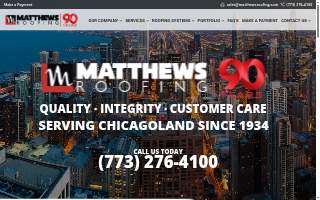 Matthews Roofing website