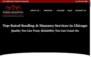 Perez Roofing & Masonry website