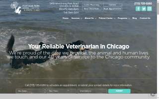 Portage Park Animal Hospital website